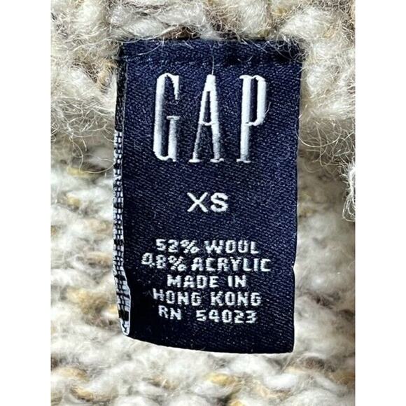 Vintage Y2K Gap Cardigan Sweater XS Wool Blend Grandpa Light Academia Preppy - Picture 4 of 5